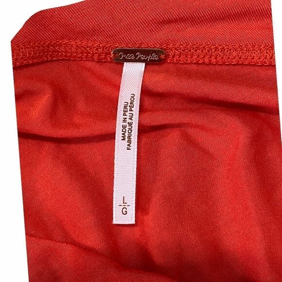 Free People Shindig‎ One Shoulder Top Orange Large - Picture 3 of 11